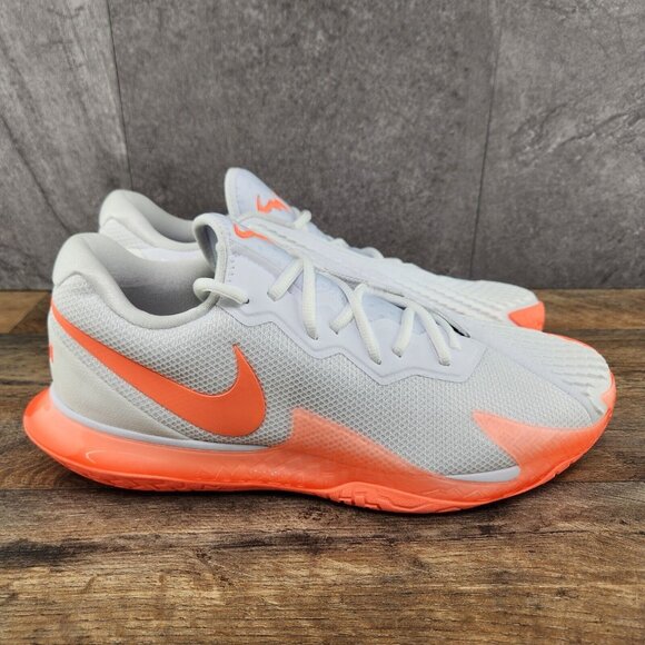 Nike Zoom Vapor Cage 4 Rafa Size 13 Mens White Bright Mango White Tennis Shoes